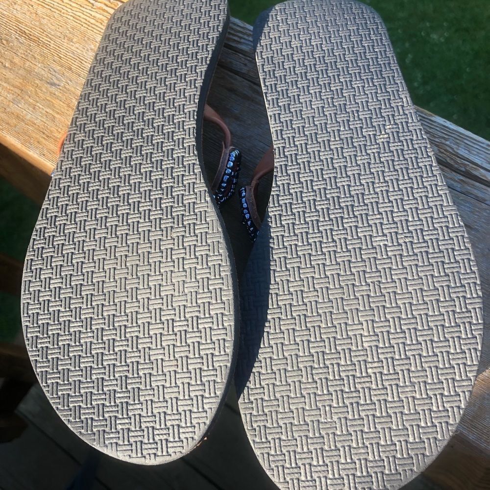 NWOT Debbsie Beads handmade Kenyan beaded leather sandals, size 40, size 9 - Picture 5 of 8